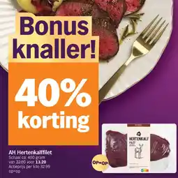 Albert Heijn AH Hertenkalffilet aanbieding