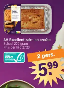 Albert Heijn AH Excellent zalm en croûte aanbieding
