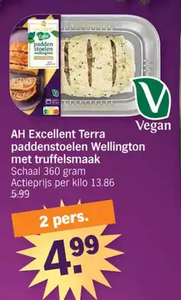 Albert Heijn AH Excellent Terra paddenstoelen Wellington met truffelsmaak aanbieding