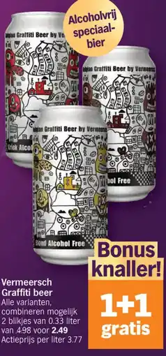 Albert Heijn Vermeersch Graffiti Beer aanbieding