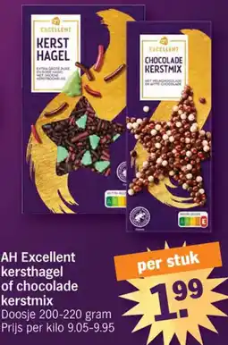Albert Heijn AH Excellent kersthagel of chocolade kerstmix aanbieding