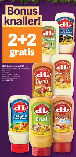 Albert Heijn D&L knijpflessen aanbieding