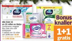 Albert Heijn Alle Edet 16 en 24 rollen en Nalys aanbieding