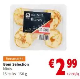 Colruyt Boni Selection blini's aanbieding