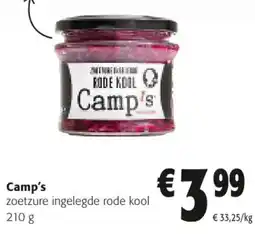 Colruyt Camp's zoetzure ingelegde rode kool aanbieding