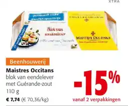 Colruyt Maistres Occitans blok van eendelever met Guérande-zout aanbieding