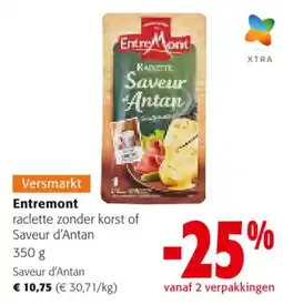 Colruyt EntreMont raclette zonder korst of Saveur Antan aanbieding