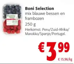 Colruyt Boni Selection mix blauwe bessen en frambozen aanbieding