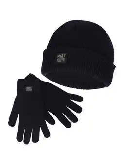 Decathlon Heatkeeper Heren Winter Set - Muts + Handschoenen - Navy aanbieding