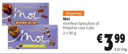 Colruyt Moi Moelleux Speculoos of Pistachio Lava Cake aanbieding