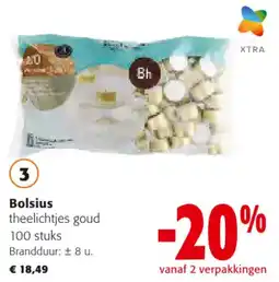 Colruyt Bolsius theelichtjes goud aanbieding