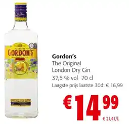 Colruyt Gordon's The Original London Dry Gin 37,5 % aanbieding