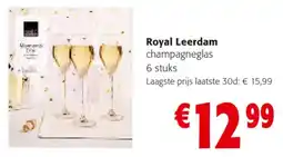 Colruyt Royal Leerdam Champagneglas aanbieding