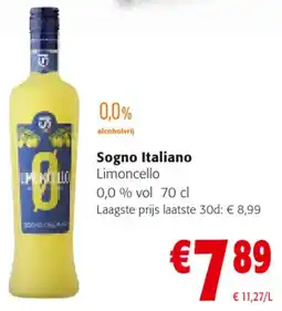 Colruyt Sogno Italiano Limoncello 0,0% vol aanbieding