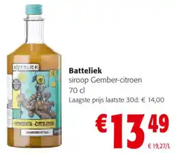 Colruyt Batteliek Siroop Gember Citroen aanbieding