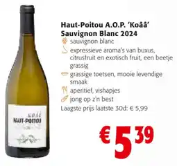 Colruyt Haut-Poitou A.O.P. Koââ' Sauvignon Blanc 2024 aanbieding