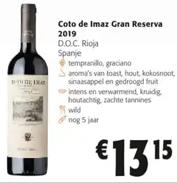 Colruyt Coto de Imaz Gran Reserva 2019 aanbieding