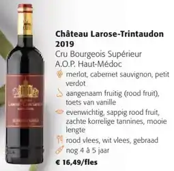 Colruyt Château Larose Trintaudon 2019 aanbieding