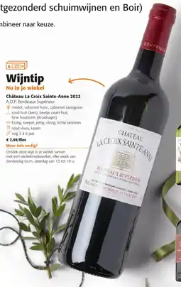 Colruyt Château La Croix Sainte-Anne 2022 aanbieding