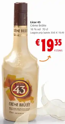 Colruyt Licor 43 Crème Brûlée 16 % vol aanbieding