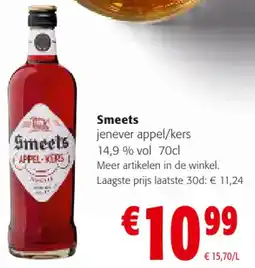 Colruyt Smeets Jenever Appel / Kers 14,9 % vol aanbieding