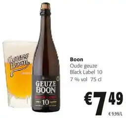 Colruyt Boon Oude geuze Black Label 10 7% vol aanbieding