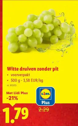 Lidl Witte Druiven Zonder Pit aanbieding