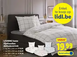 Lidl Livarno home Fijnflanellen dekbedovertrek aanbieding