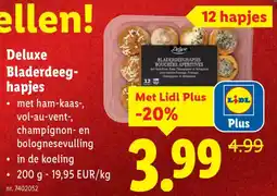 Lidl Deluxe Bladerdeeghapjes aanbieding