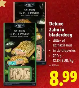 Lidl Deluxe Zalm in Bladerdeeg aanbieding