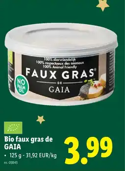Lidl Bio faux gras de GAIA aanbieding
