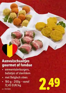 Lidl Aanvulschaaltjes gourmet of fondue aanbieding