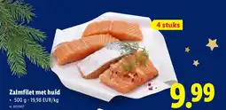 Lidl Zalmfilet met huid aanbieding