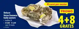 Lidl Deluxe Verse Zeeuwse holle oesters aanbieding