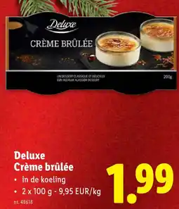 Lidl Deluxe Crème brûlée aanbieding