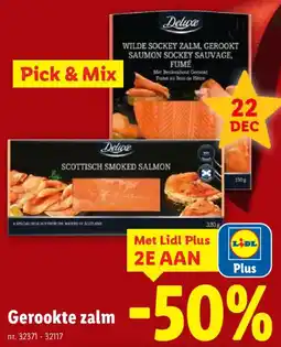 Lidl Deluxe Gerookte zalm aanbieding