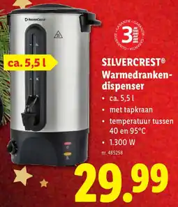 Lidl Silvercrest Warmedranken dispenser aanbieding