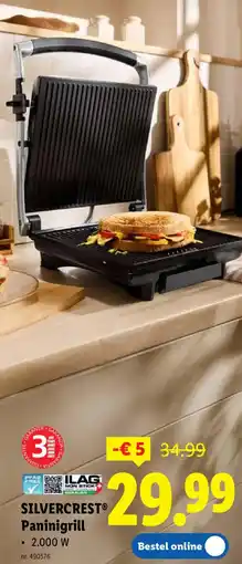 Lidl Silvercrest Paninigrill aanbieding