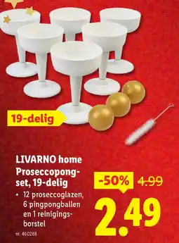 Lidl Livarno Home Prosecco Pong Set aanbieding