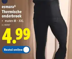Lidl Esmara Thermische onderbroek aanbieding