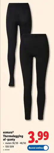 Lidl Esmara Thermolegging of Panty aanbieding