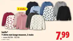 Lidl Lupilu T-shirts met lange mouwen aanbieding