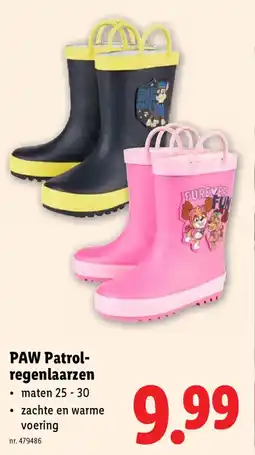 Lidl Paw Patrol Regenlaarzen aanbieding