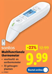 Lidl Sanitas multifunctionele thermometer aanbieding