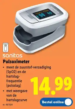 Lidl Sanitas pulsoximeter aanbieding