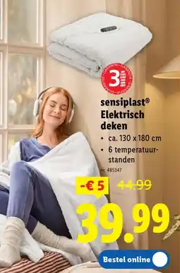Lidl Sensiplast elektrisch deken aanbieding