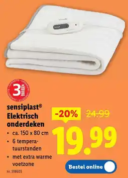Lidl Sensiplast elektrisch onderdeken aanbieding