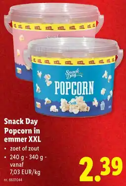 Lidl Snack Day Popcorn in emmer XXL aanbieding