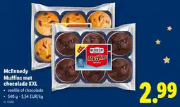 Lidl McEnnedy Muffins met chocolade XXL aanbieding