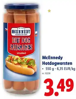 Lidl McEnnedy Hotdogworsten aanbieding